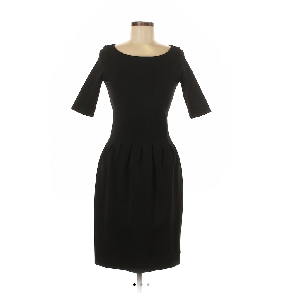 Pink Tartan - Black Cocktail Dress - M